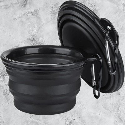 Gamelle pour Chien - SiliconeDogBowl™ - Noir - Trek Paws