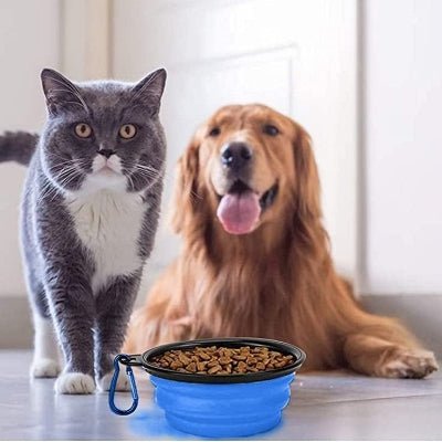 Gamelle pour Chien - SiliconeDogBowl™ - Bleu - Trek Paws