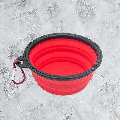 Gamelle pour Chien - SiliconeDogBowl™ - Rouge - Trek Paws