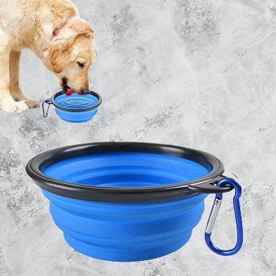 Gamelle pour Chien - SiliconeDogBowl™ - Bleu - Trek Paws