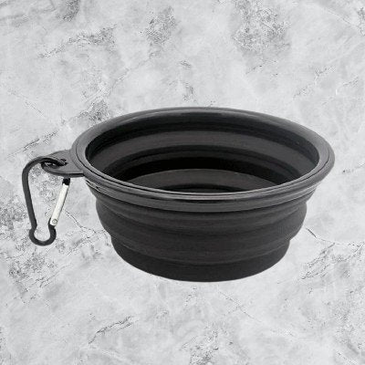 Gamelle pour Chien - SiliconeDogBowl™ - Noir - Trek Paws