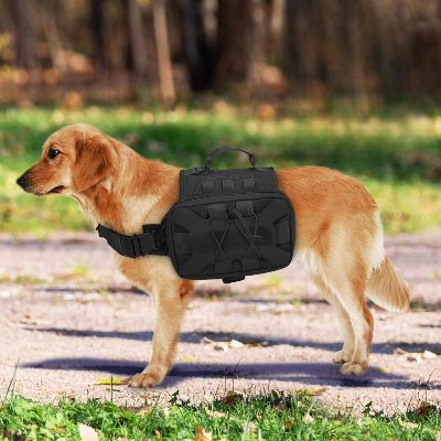 Sac à dos pour chien - BackpackDogHarness™ - Noir - Trek Paws